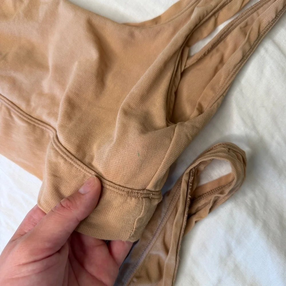 Skims Tan Mesh Bralette
